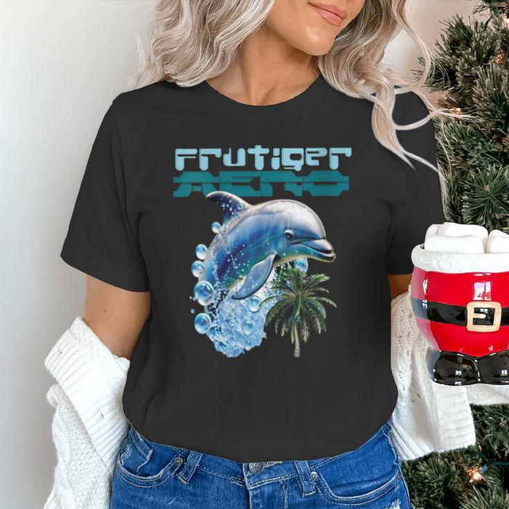 Frutiger Aero Splashy Dolphin Y2k Aesthetic Graphic Unisex T-Shirt