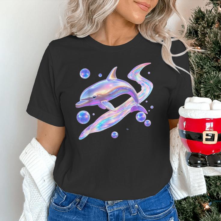 Frutiger Aero Y2K Chrome Dolphin Unisex T-Shirt