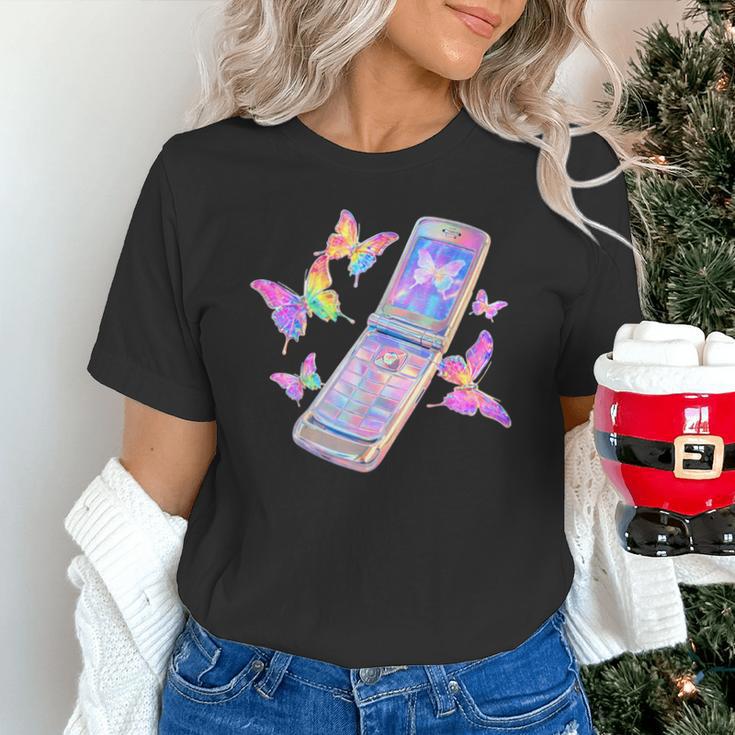 Frutiger Aero Y2K Chrome Phone Butterfly Unisex T-Shirt Frutiger Aero Y2K Chrome Phone Butterfly Unisex T-Shirt