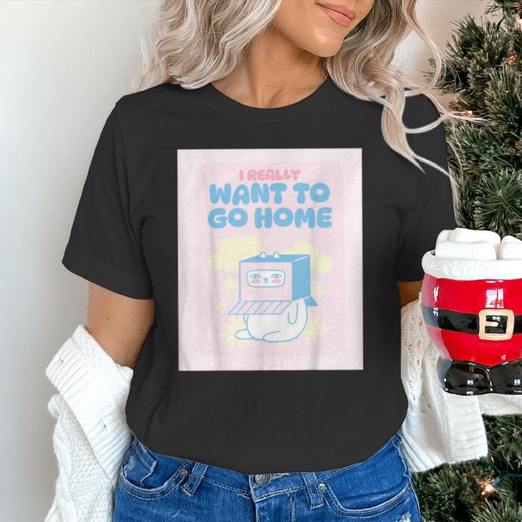 Fun Cute Introvert Cat Character Quote Men Women Unisex T-Shirt Fun Cute Introvert Cat Character Quote Men Women Unisex T-Shirt