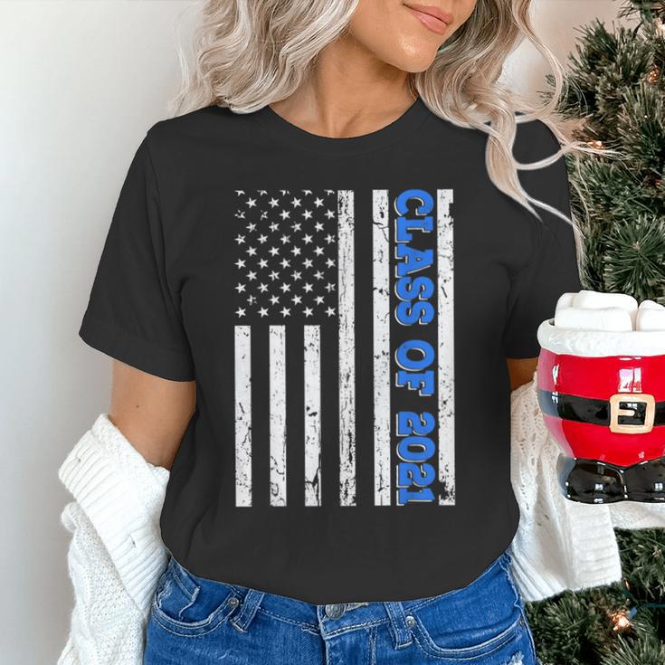 Funny Class Of 2021 American Flag Senior Graduation Unisex T-Shirt