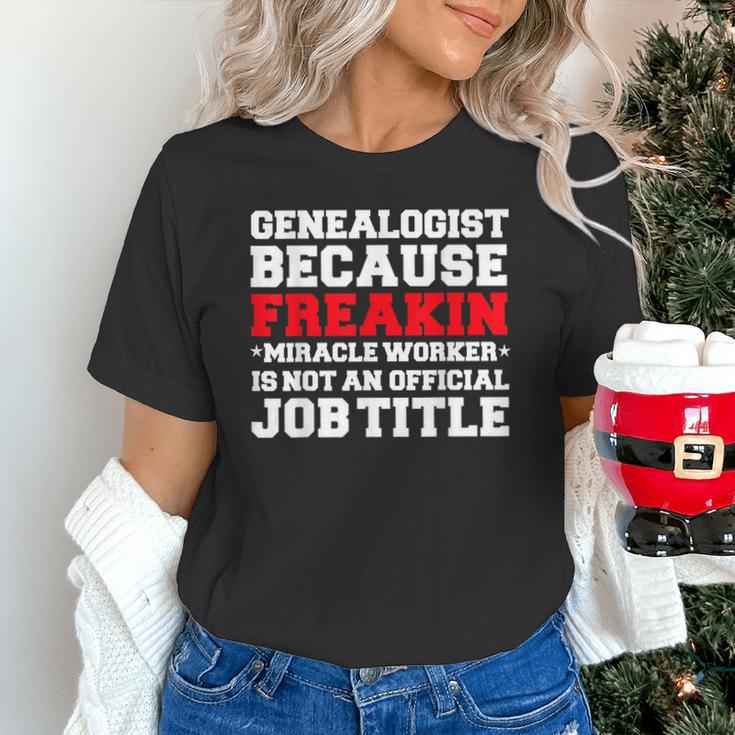 Genealogist Miracle Worker Genealogy Graduation Unisex T-Shirt
