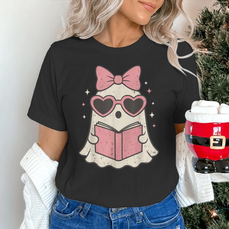Ghost Reading Book Halloween Cat Lover Unisex T-Shirt Ghost Reading Book Halloween Cat Lover Unisex T-Shirt