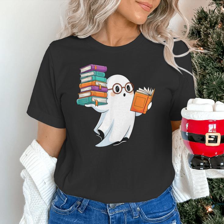 Ghost Reading Books Halloween Library Unisex T-Shirt
