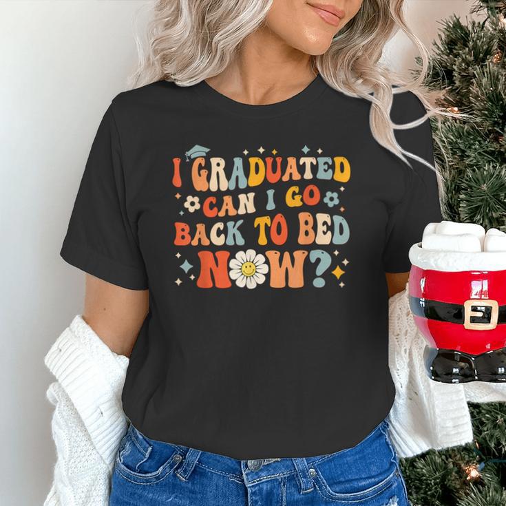 I Graduated Can I Go Back To Bed Now Graduation Groovy Unisex T-Shirt