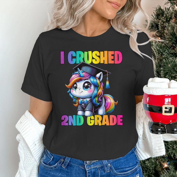 Graduation I Crushed 2nd Grade Unicorn Girls Grad Magical Unisex T-Shirt