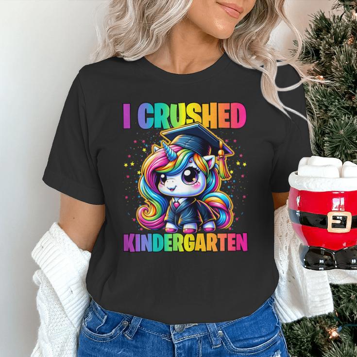 Graduation I Crushed Kindergarten Unicorn Girls Grad Magical Unisex T-Shirt