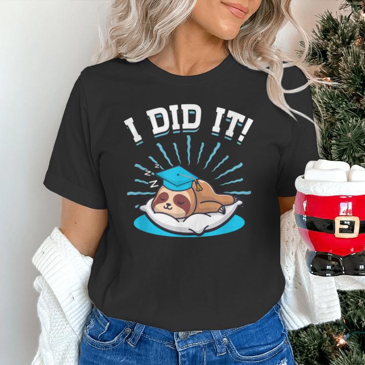 Graduation Did It Sloth Graduate Animal Sloths Sloth Unisex T-Shirt