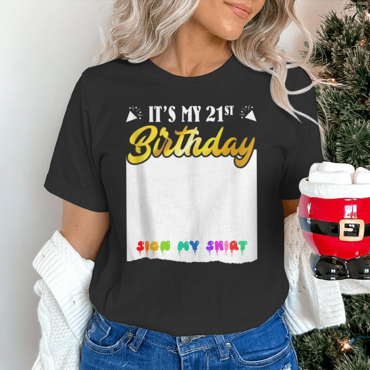 Guestbook My 21st Birthday Sign My Shirt Birthday Party Unisex T-Shirt