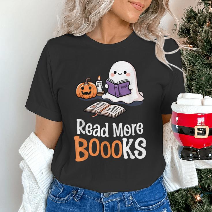 Halloween Teacher Women Cute Reading Ghost Read More Books Unisex T-Shirt Halloween Teacher Women Cute Reading Ghost Read More Books Unisex T-Shirt