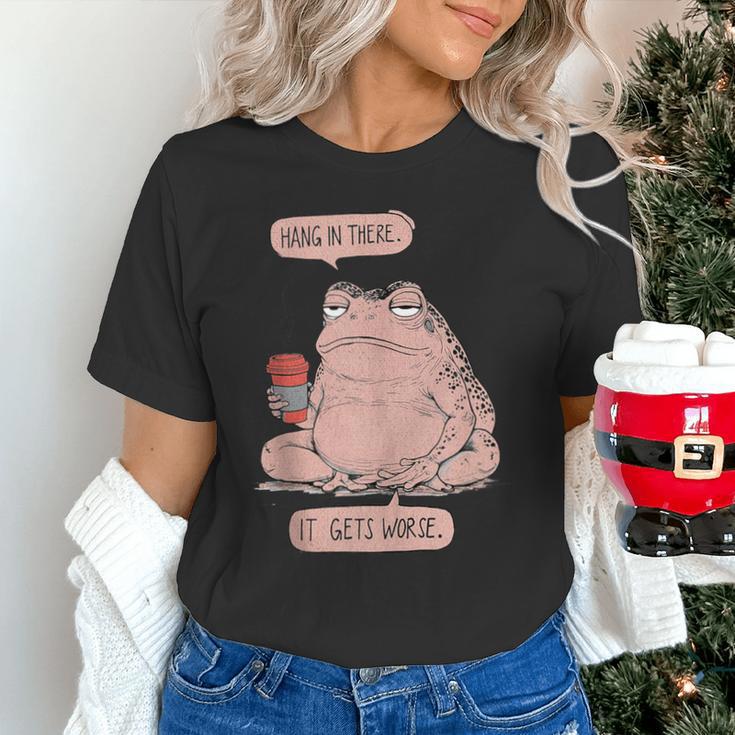 Hang In There It Gets Worse Introverts Anti Valentines Day Unisex T-Shirt Hang In There It Gets Worse Introverts Anti Valentines Day Unisex T-Shirt