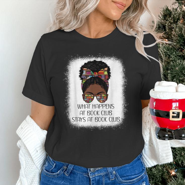 What Happens At Book Club Stays At Book Club Black Women Unisex T-Shirt What Happens At Book Club Stays At Book Club Black Women Unisex T-Shirt