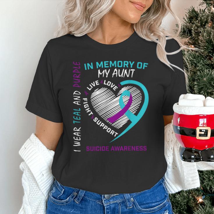 Heart Graphic In Memory Of Aunt Suicide Awareness Prevention Unisex T-Shirt Heart Graphic In Memory Of Aunt Suicide Awareness Prevention Unisex T-Shirt