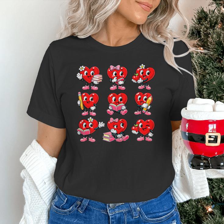 Heart Reading Books Valentine’s Day Girl And Boy Book Lovers Unisex T-Shirt