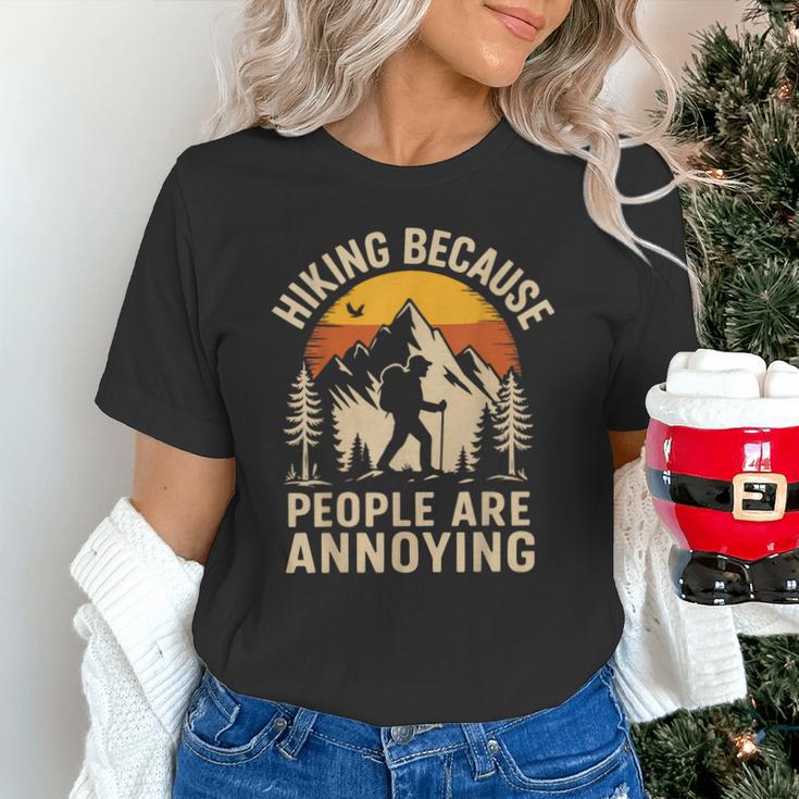 Hiking Because People Are Annoying Introvert Unisex T-Shirt