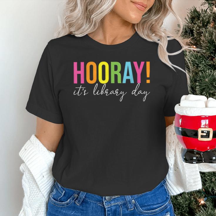 Hooray It's Library Day Teacher Reader Books Back To School Unisex T-Shirt