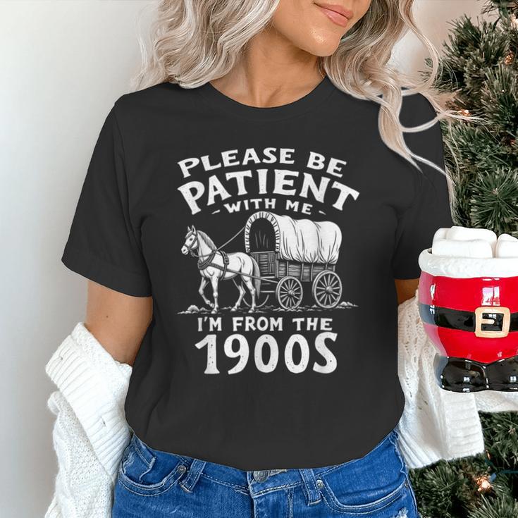 Humorous Wagon Plea Please Be Patient I'm From The 1900s Unisex T-Shirt