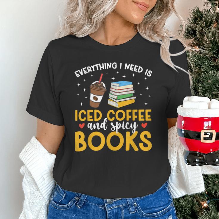Iced Coffee And Spicy Books Iced Coffee Lover Cold Brew Unisex T-Shirt