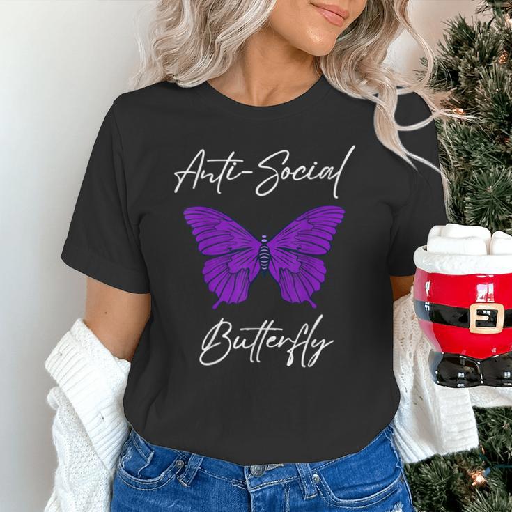 Introvert Antisocial Butterfly For Women Men Unisex T-Shirt Introvert Antisocial Butterfly For Women Men Unisex T-Shirt