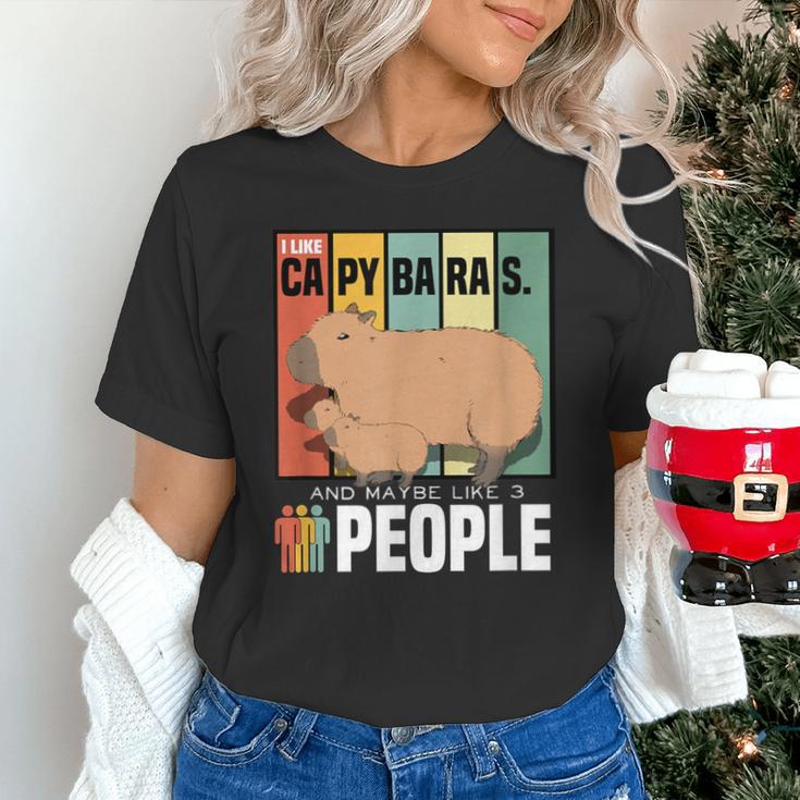 Introvert Capybara Rodent Animal Lover Antisocial Retro Unisex T-Shirt