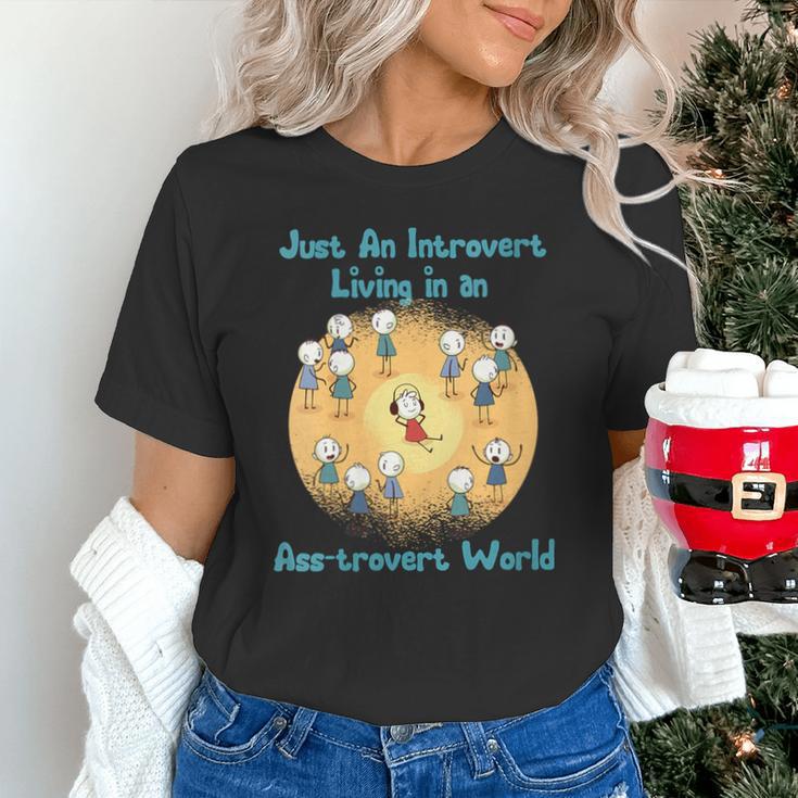 Introvert Extrovert Cartoon In Asstrovert World Unisex T-Shirt Introvert Extrovert Cartoon In Asstrovert World Unisex T-Shirt