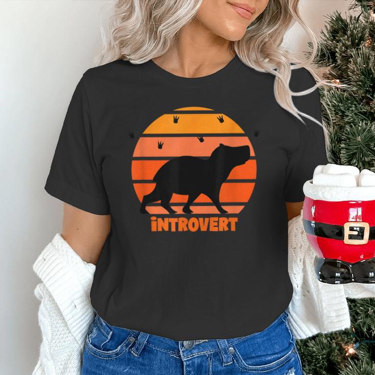 Introvert Retro Sunset Capybara Tee Unisex T-Shirt