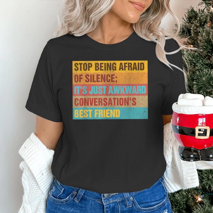 Introvert Stop Being Afraid Of Silence Just Awkward Unisex T-Shirt Introvert Stop Being Afraid Of Silence Just Awkward Unisex T-Shirt