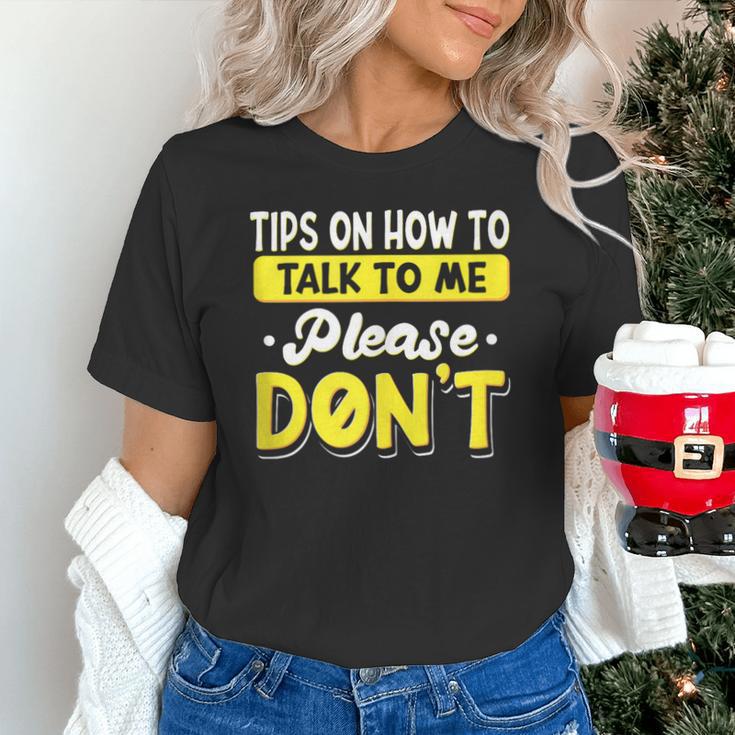 Introvert Tips On How To Talk To Me Please Don't Antisocial Unisex T-Shirt
