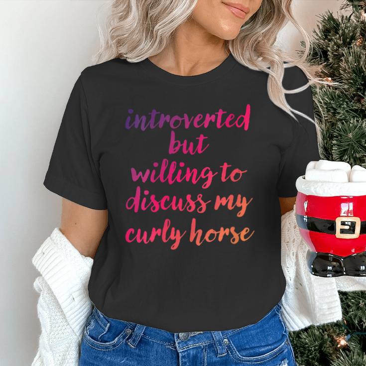 Introverted Willing To Discuss Curly Horse Introvert Unisex T-Shirt Introverted Willing To Discuss Curly Horse Introvert Unisex T-Shirt