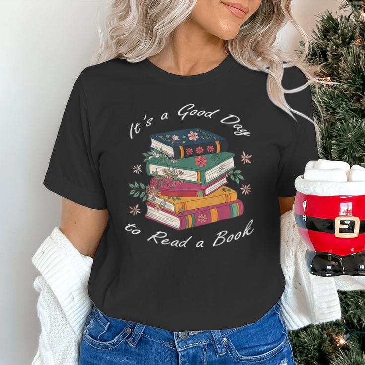 It's a Good Day To Read a Book Floral Stack Tee Unisex T-Shirt