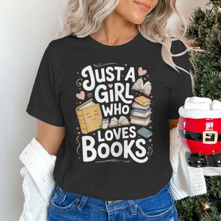 Just a Girl Who Loves Books Bookish Readers Book Lover Girls Unisex T-Shirt