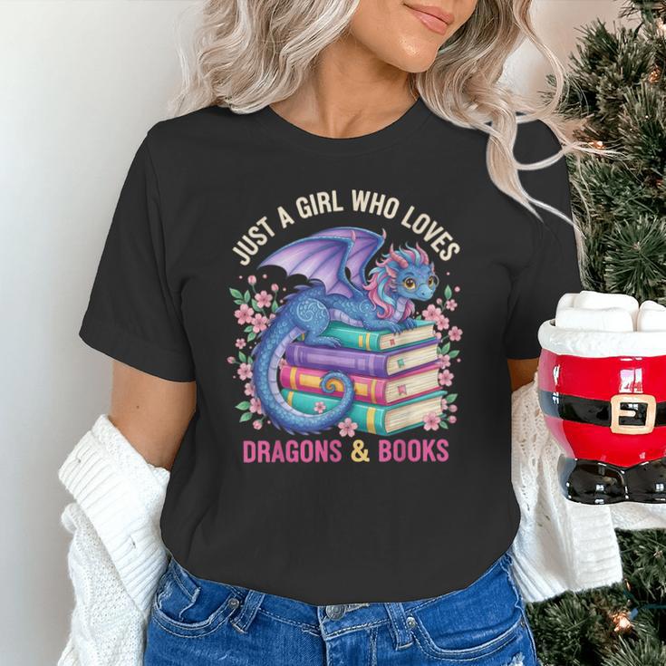 Just a Girl Who Loves Dragons And Books Dragon Reading Unisex T-Shirt Just a Girl Who Loves Dragons And Books Dragon Reading Unisex T-Shirt