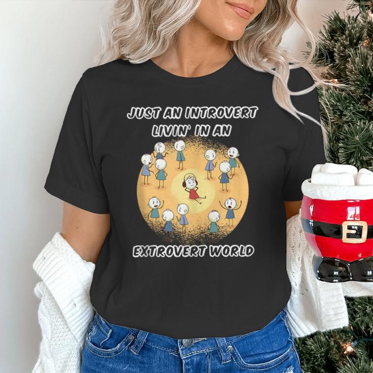 Just An Introvert Living In An Extrovert World Stickmen Unisex T-Shirt Just An Introvert Living In An Extrovert World Stickmen Unisex T-Shirt