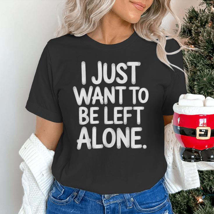 I Just Want To Be Left Alone Antisocial Introvert Peace Unisex T-Shirt I Just Want To Be Left Alone Antisocial Introvert Peace Unisex T-Shirt