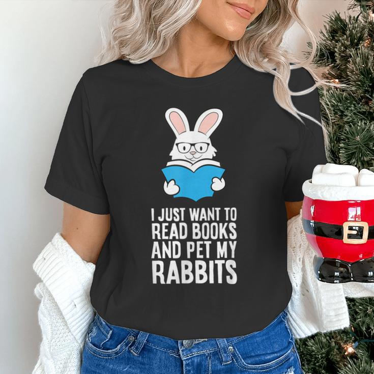 I Just Want To Read Books And Pet My Rabbit Unisex T-Shirt I Just Want To Read Books And Pet My Rabbit Unisex T-Shirt
