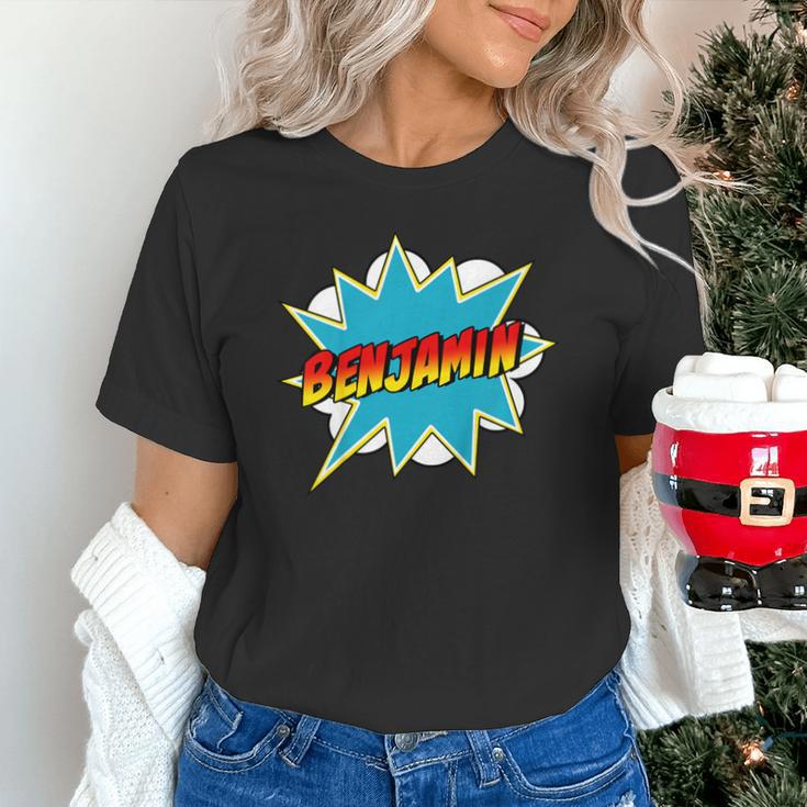 Kids Boys Benjamin Name Personalized Superhero Comic Book Unisex T-Shirt Kids Boys Benjamin Name Personalized Superhero Comic Book Unisex T-Shirt
