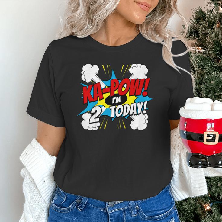 Kids Ka-Pow 2 Years Old Kids 2nd Birthday Comic Book Super Hero Unisex T-Shirt Kids Ka-Pow 2 Years Old Kids 2nd Birthday Comic Book Super Hero Unisex T-Shirt