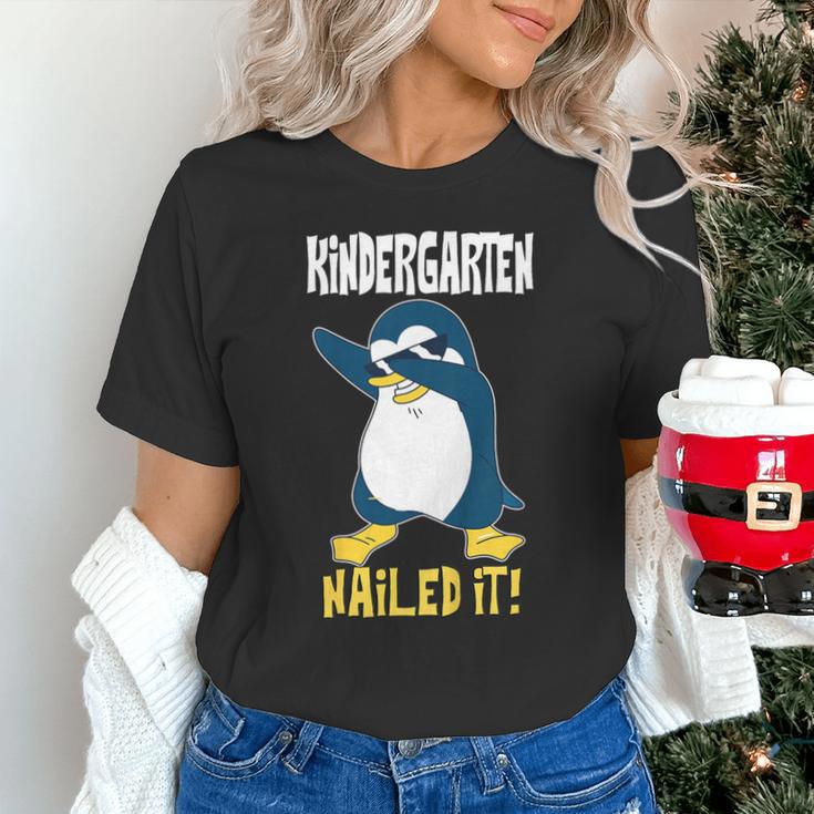 Kids Kindergarten Dabbing Penguin Nailed It Graduation Class 2021 Unisex T-Shirt