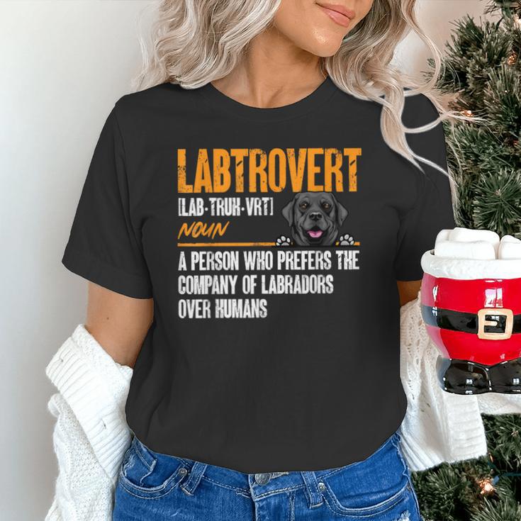 Labrador Retriever Labtrovert Definition Introvert Labrador Unisex T-Shirt