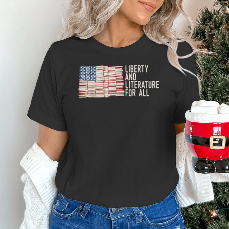 Liberty And Literature For All Reading USA Book Lover Unisex T-Shirt