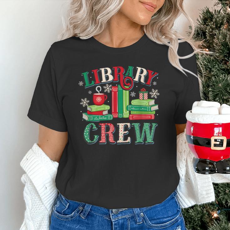 Library Crew Book Lovers Reader Teacher Librarian Christmas Unisex T-Shirt