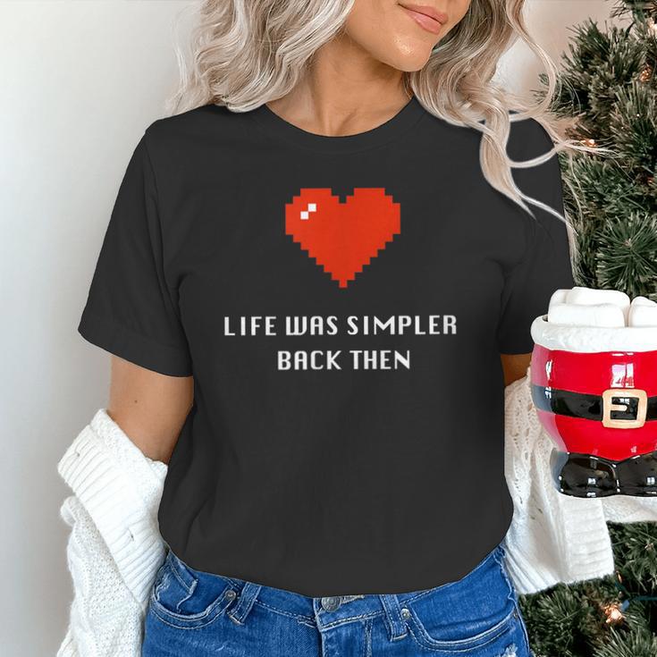Life Was Simpler Back Then Nostalgia Retro Game Unisex T-Shirt