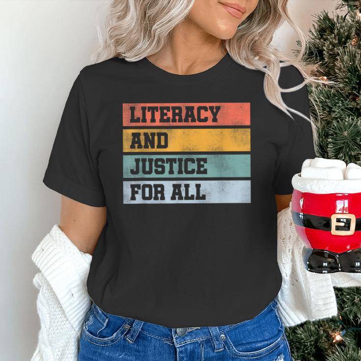 Literacy And Justice For All Stop Book Banning Banned Books Unisex T-Shirt