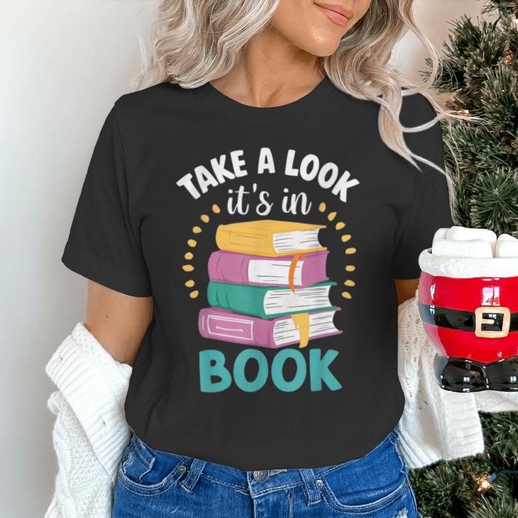 Take a Look It's In a Book Teacher Reading Apparel Unisex T-Shirt Take a Look It's In a Book Teacher Reading Apparel Unisex T-Shirt