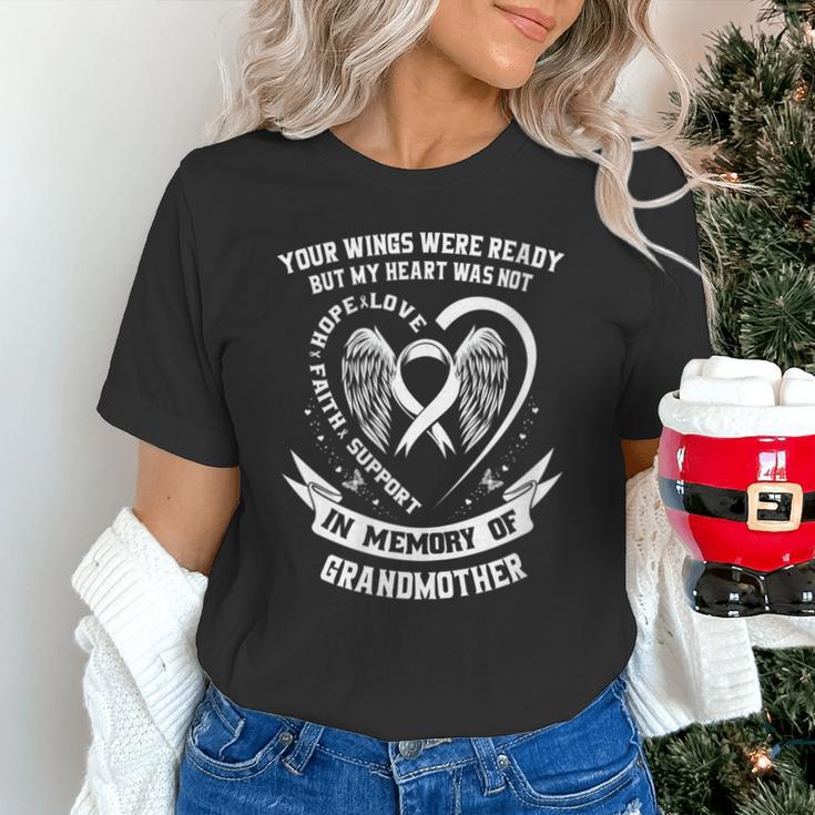 Loss In Memory Of Grandmother Lung Cancer Awareness Products Unisex T-Shirt
