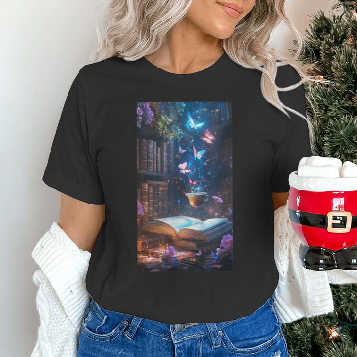 Magic Books Butterflies Fantasy Nature Tea Enchanting Unisex T-Shirt