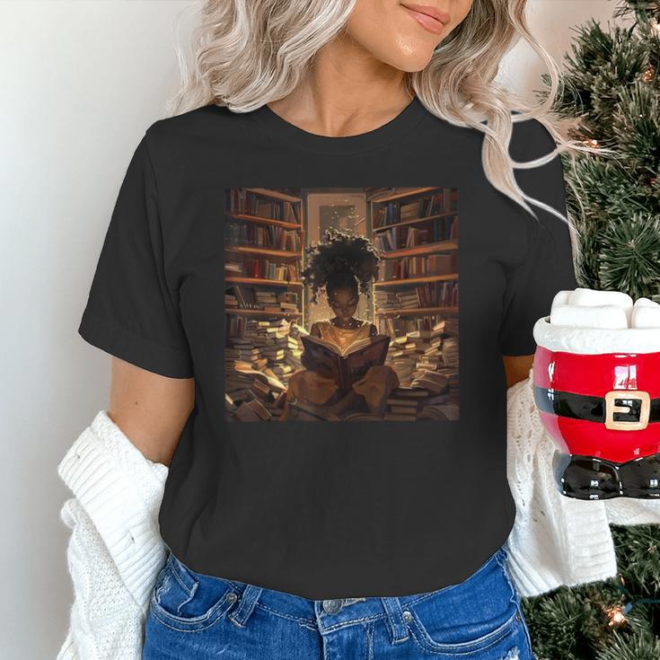 Melanin Afro Women Educated Reading Book History Unisex T-Shirt