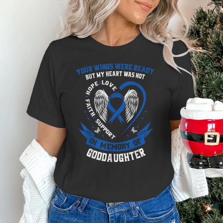 In Memory Of Goddaughter Colon Cancer Awareness Uplifting Unisex T-Shirt In Memory Of Goddaughter Colon Cancer Awareness Uplifting Unisex T-Shirt