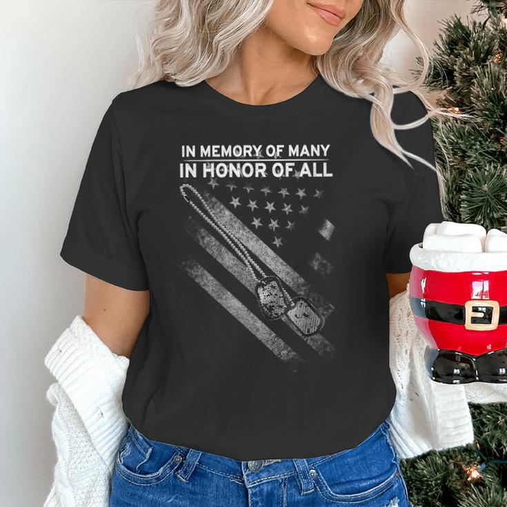 In Memory Of Many In Honor Of All On Back Unisex T-Shirt