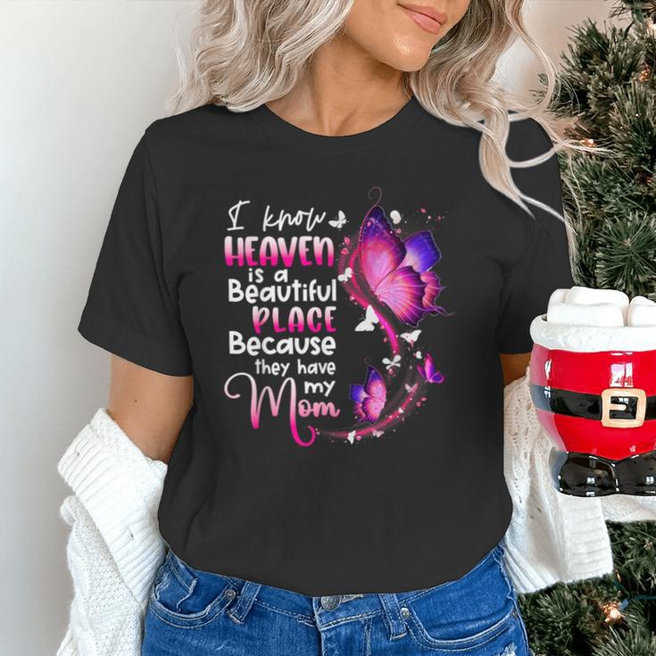 In Memory Of Mom I Know Heaven Beautiful Place Wings Angel Unisex T-Shirt In Memory Of Mom I Know Heaven Beautiful Place Wings Angel Unisex T-Shirt